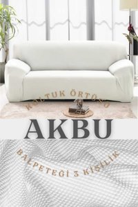 Akbu Polyester Likralı Süngersiz Petek Desenli Giydirmeli Lastikli Gri Tekli Koltuk Örtüsü 180x230 cm