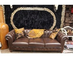 Dericibey Deri Tüylü Süngersiz Sarı Üçlü Koltuk Örtüsü 50x180 cm