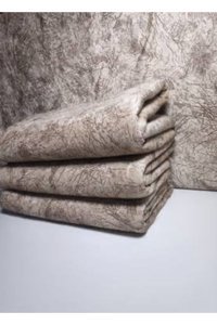 Miray Tekstil Kadife Süngerli Çizgili Kahverengi Tekli Koltuk Örtüsü 170x240 cm