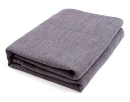 Vagonik Şönil Polar Süngersiz Çizgili Gri Tekli Koltuk Örtüsü 170x210 cm