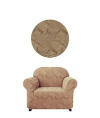 Akbu Polyester Süngersiz Giydirmeli Lastikli Kahverengi Tekli Koltuk Örtüsü 75x120 cm