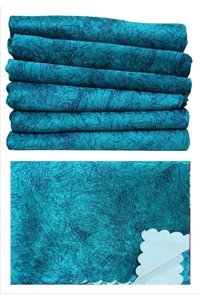 Madame Clean Home Kadife Süngerli Çizgili Turkuaz Tekli Koltuk Örtüsü 175x215 cm