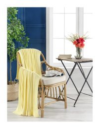 Betires Home TZ-14017 Akrilik-Pamuklu Süngersiz Sarı Tekli Koltuk Örtüsü 130x170 cm
