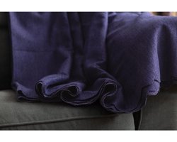 Homease Şönil Süngersiz Armürlü Lacivert Tekli Koltuk Örtüsü 175x215 cm