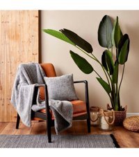 Bella Maison Medley Polyester Süngersiz Düz Gri Tekli Koltuk Örtüsü 130x170 cm