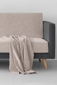Kensey Polyester Süngersiz Çizgili Kahverengi Tekli Koltuk Örtüsü 180x215 cm