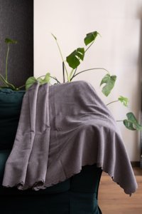 Homease Şönil Polar Süngersiz Armürlü Antrasit Tekli Koltuk Örtüsü 175x215 cm