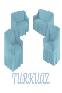 Furkanticaret Polyester Bürümcük Fırfırlı Süngersiz Kapitone Giydirmeli Krem 3-3-1-1 Koltuk Örtüsü 230x180 cm