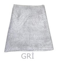 Ev Eşyan Kadife Polar Jakarlı Süngersiz Armürlü Gri Üçlü Koltuk Örtüsü 220x180 cm