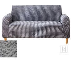 Heytgah Polyester Bürümcük Süngersiz Kapitone Giydirmeli Gri Üçlü Koltuk Örtüsü 180x230 cm