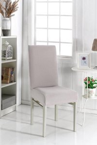 Karahanlı Pamuklu - Polyester Likralı Süngersiz Çiçek Desenli Vizon Koltuk Örtüsü 34x48 cm