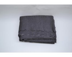 Laris Pamuklu - Polyester Süngersiz Çizgili Gri Tekli Koltuk Örtüsü 215x175 cm