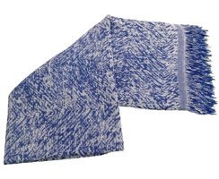 Mandaş Pamuklu Saçaklı Süngersiz Çizgili Lacivert Tekli Koltuk Örtüsü 170x350 cm