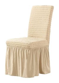 Elgeyar Pamuklu - Polyester Bürümcük Giydirmeli Bej Koltuk Örtüsü 35x50 cm