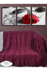 Poyraz Garanti Şönil Nubuk Jakarlı Süngersiz Düz Mor Üçlü Koltuk Örtüsü 175x215 cm
