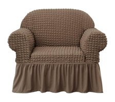 Özmakan Pamuklu - Polyester Bürümcük Jakarlı Süngersiz Düz Giydirmeli Lacivert Tekli Koltuk Örtüsü 80x120 cm