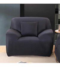 Akbu Polyester Likralı Süngersiz Düz Giydirmeli Lastikli Gri Tekli Koltuk Örtüsü 75x115 cm