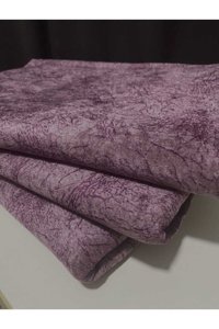Vera Home Collectıon Kadife Polar Süngerli Çizgili Su Geçirmez Mor Tekli Koltuk Örtüsü 175x210 cm