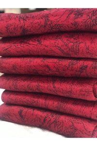 Selçuklu Tekstil Polyester Polar Pofuduk Süngerli Çizgili Kırmızı Üçlü Koltuk Örtüsü 170x210 cm