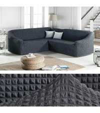 Heytgah Polyester Bürümcük Süngersiz Kapitone Giydirmeli Gri L Koltuk Koltuk Örtüsü 300x450 cm