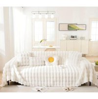 Baladi Home Süngersiz Baklava Desenli Beyaz Tekli Koltuk Örtüsü 160x300 cm