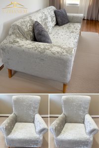 Uzhanem Pamuklu - Polyester Likralı Süngerli Mermer Desenli Giydirmeli Lacivert Dörtlü Koltuk Örtüsü 180x230 cm