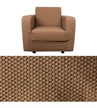 Bibaha Polyester Likralı Süngersiz Giydirmeli Lastikli Kahverengi Tekli Koltuk Örtüsü 120x80 cm