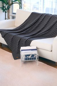 Dalisa Roly Akrilik Örgü Jakarlı Süngersiz Armürlü Siyah Üçlü Koltuk Örtüsü 130x170 cm