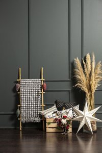 Modafabrik Polyester Saçaklı Süngersiz Geometrik Desenli Beyaz Tekli Koltuk Örtüsü 140x140 cm