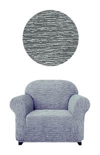 Elgeyar Polyester Likralı Jakarlı Süngersiz Armürlü Giydirmeli Gri Tekli Koltuk Örtüsü 75x120 cm