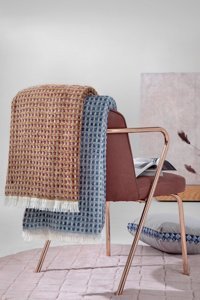Yataş Wren Akrilik Bürümcük Saçaklı Süngersiz Düz Gül Kurusu Tekli Koltuk Örtüsü 130x170 cm