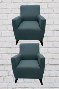 Şahane Ev Mikro Polyester Likralı Jakarlı Süngersiz Düz Giydirmeli Lastikli Yeşil Üçlü Koltuk Örtüsü 38x46 cm