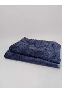 Şubat Home Kadife Polar Süngerli Çizgili Lacivert Tekli Koltuk Örtüsü 175x215 cm