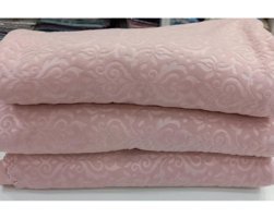 Ceyizimdekor Polyester Polar Jakarlı Süngerli Pembe Üçlü Koltuk Örtüsü 170x210 cm
