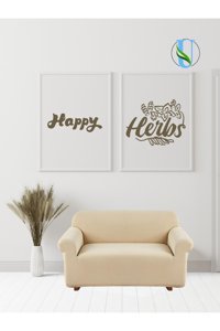 Uy Style Tekstil Polyester Likralı Süngerli Armürlü Giydirmeli Kahverengi Tekli Koltuk Örtüsü 125x175 cm