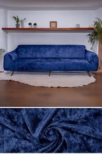Seltenet Kadife Likralı Jakarlı Süngersiz Çizgili Giydirmeli Su Geçirmez Bej Tekli Koltuk Örtüsü 230x180 cm