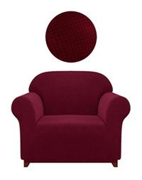 Elgeyar Polyester Likralı Jakarlı Süngersiz Armürlü Giydirmeli Bordo Tekli Koltuk Örtüsü 75x115 cm