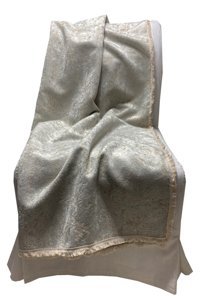 Yastıkminder Kadife Polar Saçaklı Süngersiz Petek Desenli Gri Tekli Koltuk Örtüsü 140x140 cm