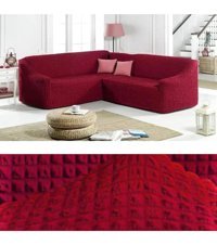 Heytgah Polyester Bürümcük Süngersiz Kapitone Giydirmeli Bordo L Koltuk Koltuk Örtüsü 300x450 cm