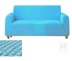 Heytgah Polyester Bürümcük Süngersiz Kapitone Giydirmeli Turkuaz Üçlü Koltuk Örtüsü 180x230 cm