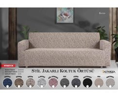 Altınkoza Süngersiz Giydirmeli Lastikli Krem Tekli Koltuk Örtüsü 180x300 cm