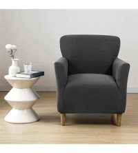 Hanemce Pamuklu - Polyester-Viskon Likralı Süngersiz Tuğla Desenli Giydirmeli Bej Tekli Koltuk Örtüsü 50x80 cm