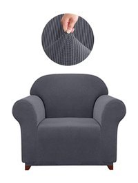 Elgeyar Polyester Likralı Jakarlı Süngersiz Armürlü Giydirmeli Gri Tekli Koltuk Örtüsü 75x115 cm