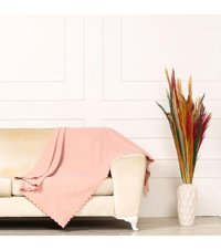 Benimol Soft Şönil Süngersiz Düz Pembe Tekli Koltuk Örtüsü 175x215 cm