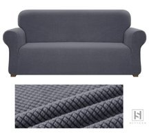 Iydgah Polyester Likralı Süngersiz Düz Giydirmeli Krem Üçlü Koltuk Örtüsü 180x230 cm