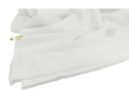 Ecottonworks Pamuklu - Polyester Polar Jakarlı Süngersiz Düz Beyaz Tekli Koltuk Örtüsü 180x220 cm