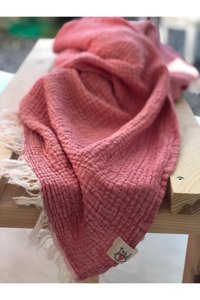 Evoli Skin Throw Pamuklu Polar Jakarlı Süngersiz Armürlü Kırmızı Üçlü Koltuk Örtüsü 125x190 cm