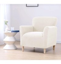 Akyol Home Pamuklu - Polyester Likralı Süngersiz Kareli Giydirmeli Lastikli Bej Tekli Koltuk Örtüsü 80x120 cm