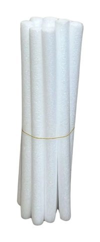 E Bahar Polyester Süngerli Çizgili Beyaz Tekli Koltuk Örtüsü 30x33 cm
