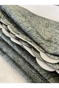 Ceyz Home Kadife Polar Jakarlı Süngerli Yeşil Üçlü Koltuk Örtüsü 170x210 cm